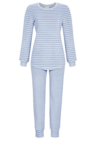 ringella-damen-schlafanzug-stretchfrottee-geringelt-warm image 4