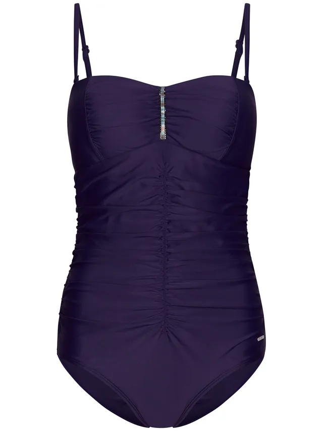 pastunette-iris-bandeau-badeanzug-dunkellila-shaping image 1
