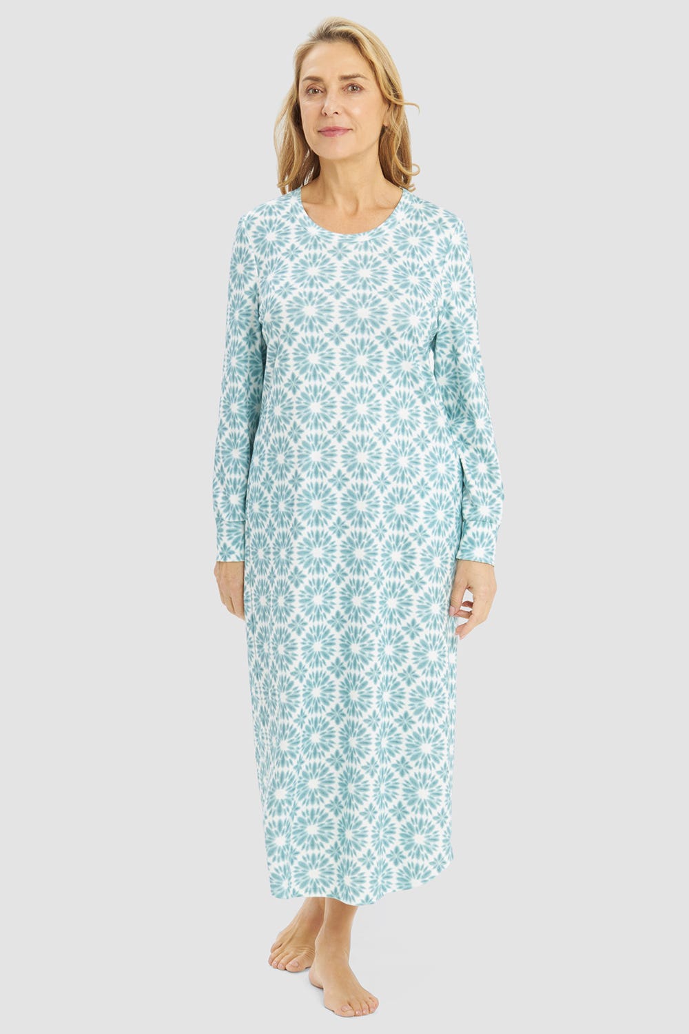 r-sch-be-happy-nachthemd-maxi-t-rkis-grafikdruck-taschen image 1