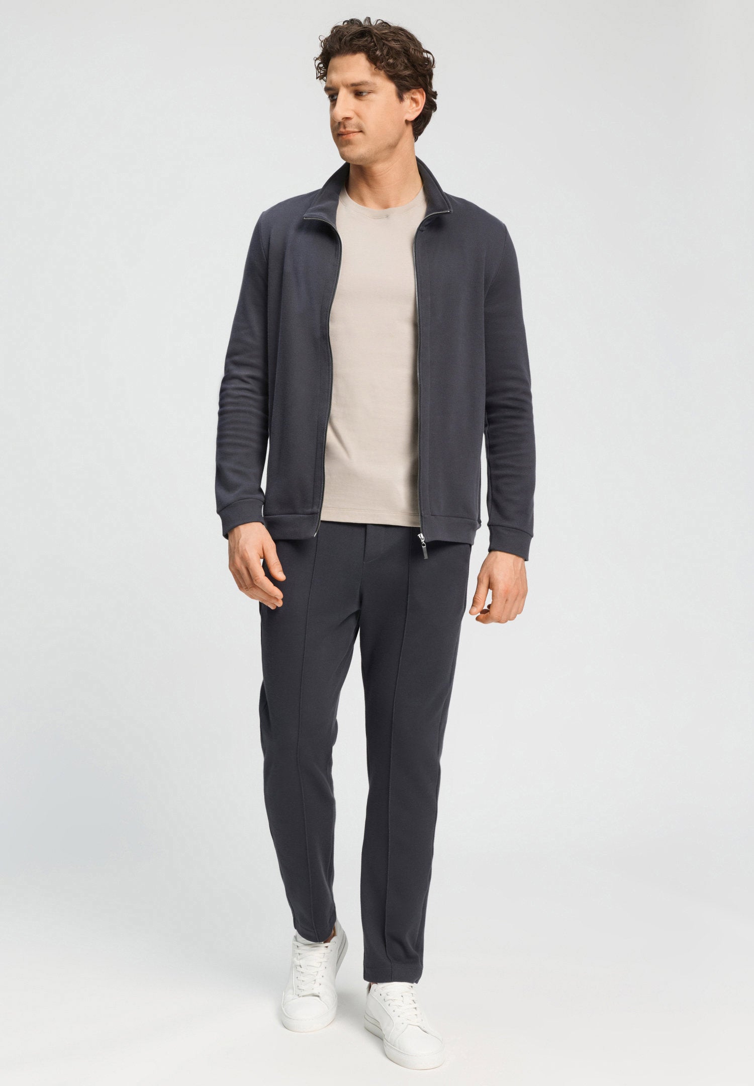 hanro-travelwear-cardigan-smokey-charcoal-baumwolle image 5