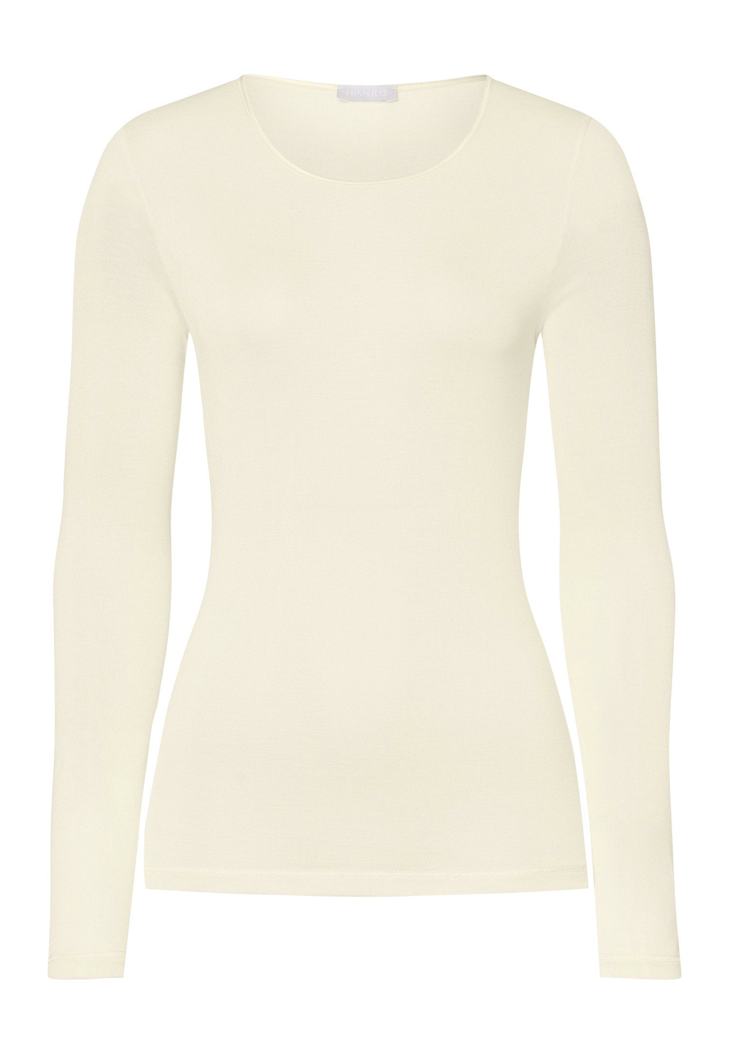 hanro-pure-silk-langarm-shirt-damen-creme-seide image 1