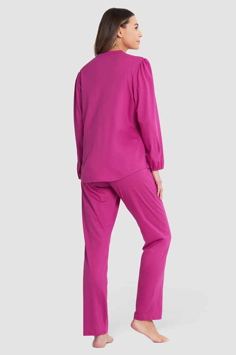r-sch-be-happy-pyjama-lang-stehkragen-schlafanzug-pink image 3