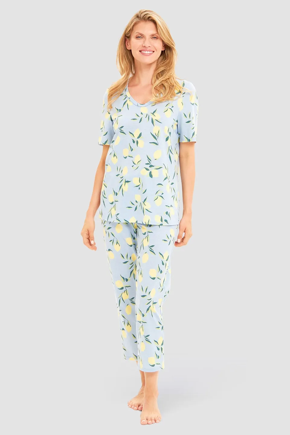 r-sch-be-happy-pyjama-7-8-mehrfarbig-zitronen-dessin image 1