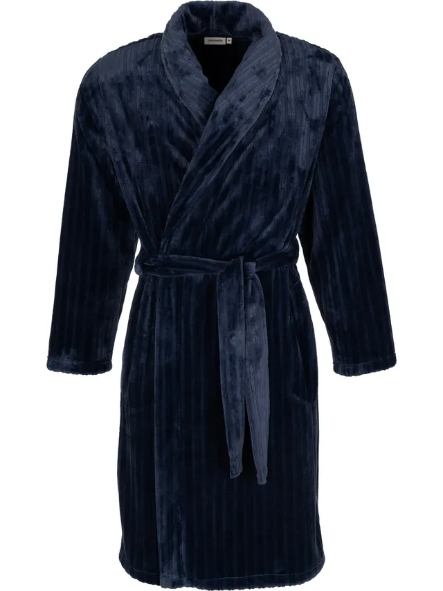 pastunette-blue-draft-herren-morgenmantel-dunkelblau-fleece image 1