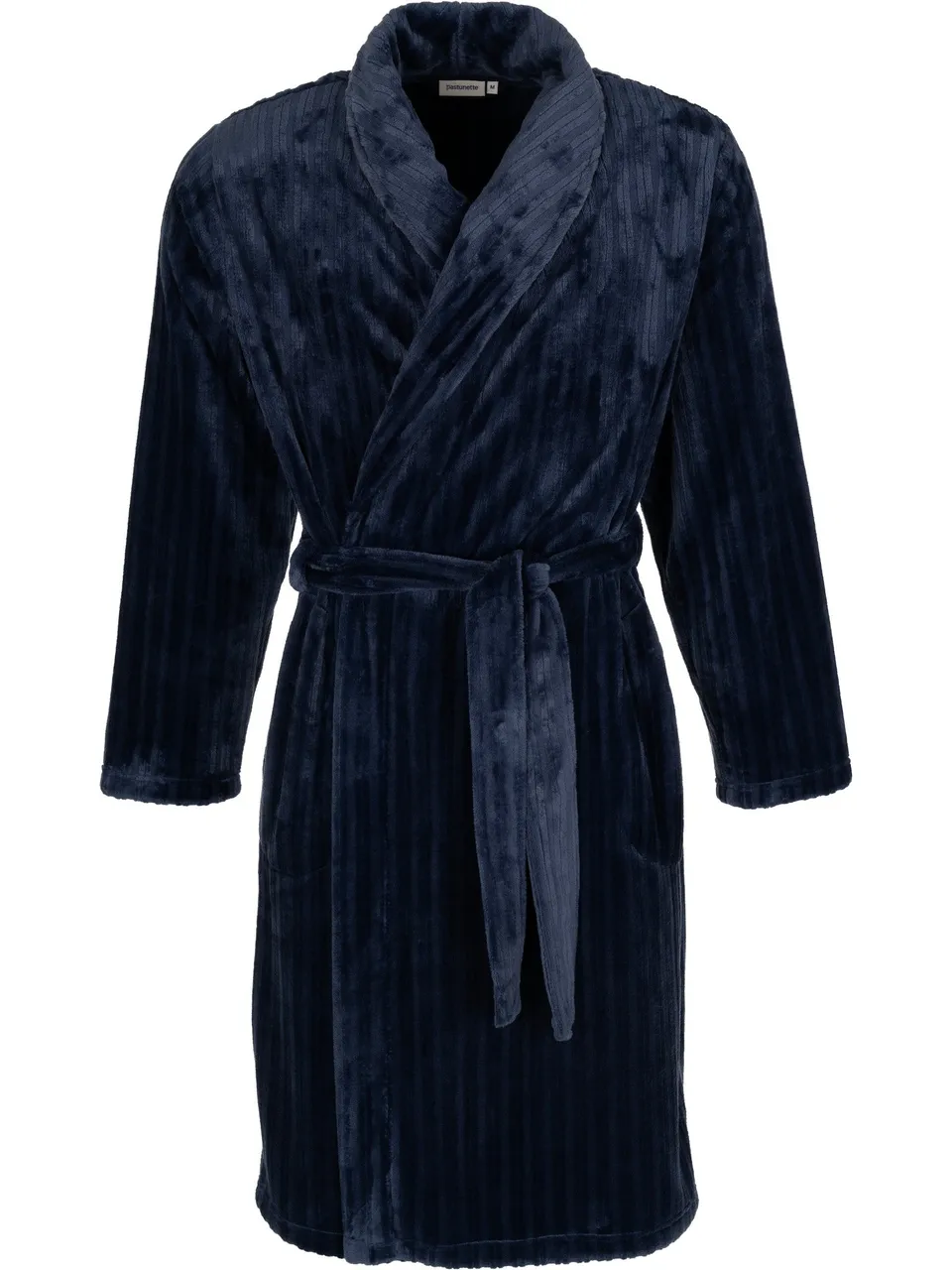 pastunette-blue-draft-herren-morgenmantel-dunkelblau-fleece image 1