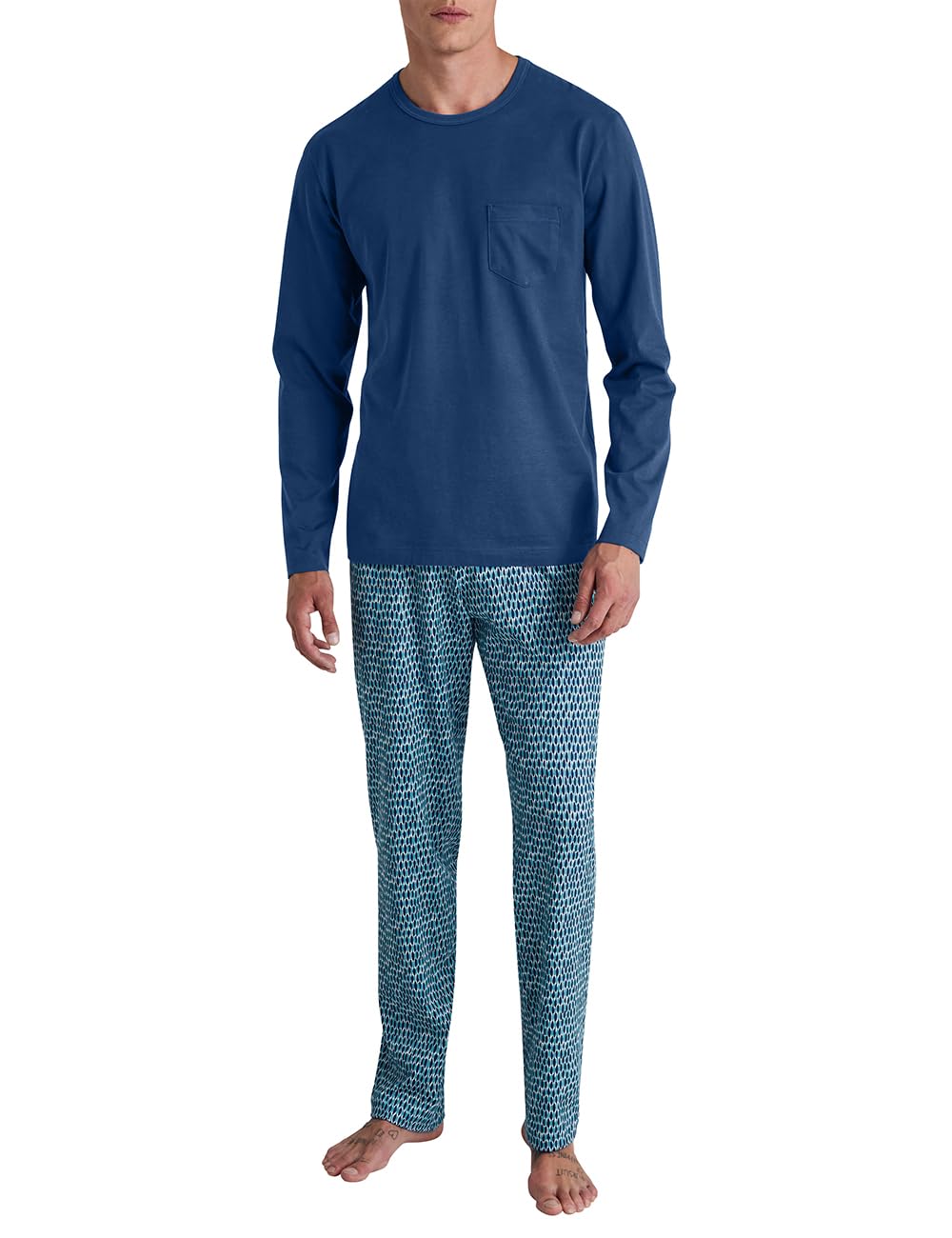 calida-relax-imprint-pyjama-lang-herren-baumwolle image 1
