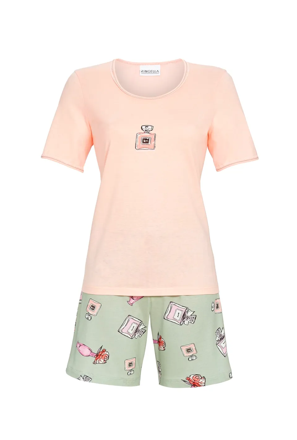 ringella-shorty-flakon-motivdruck-kurzpyjama-set image 1