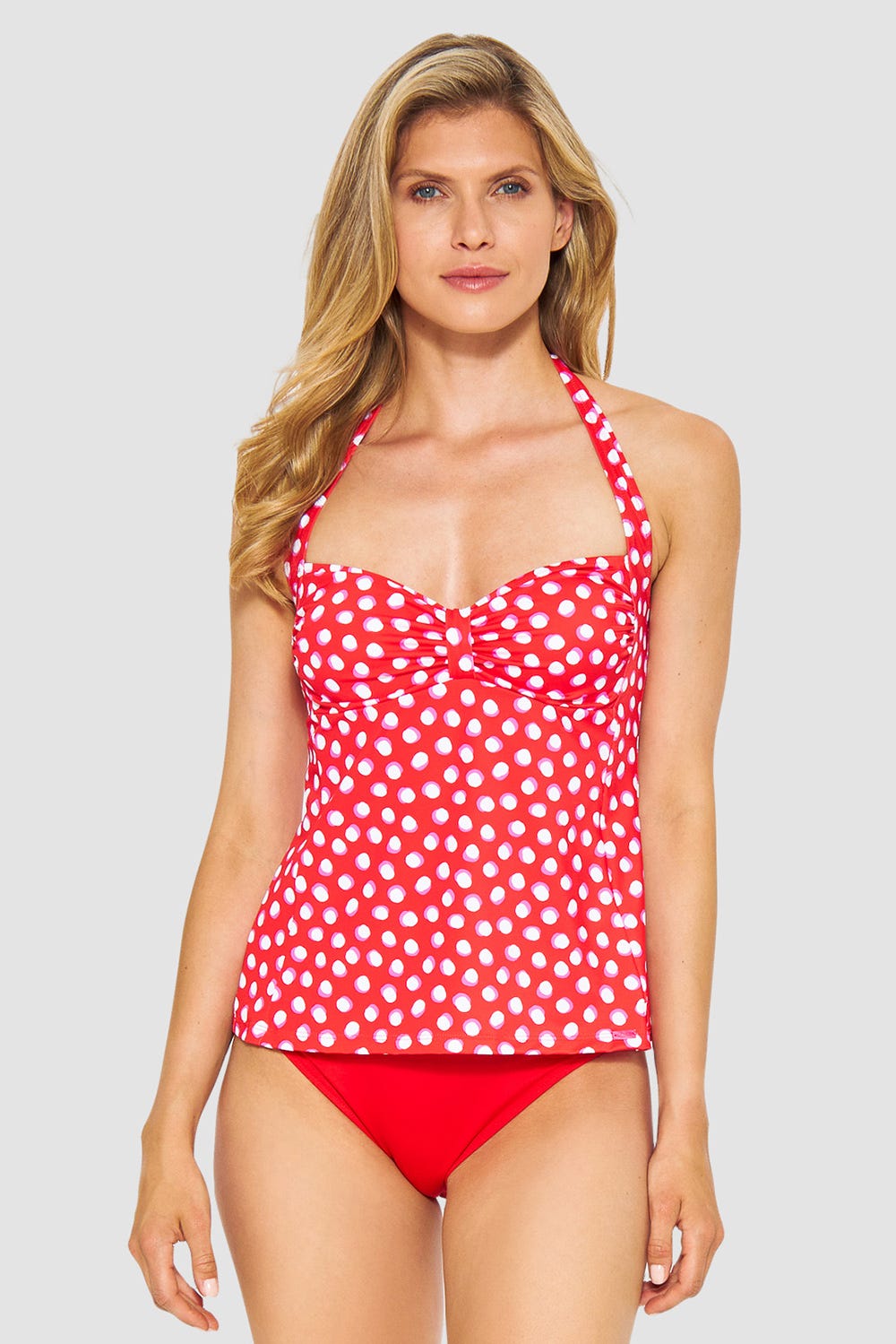 r-sch-be-happy-tankini-oberteil-badeoberteil-rot-tupfen image 4