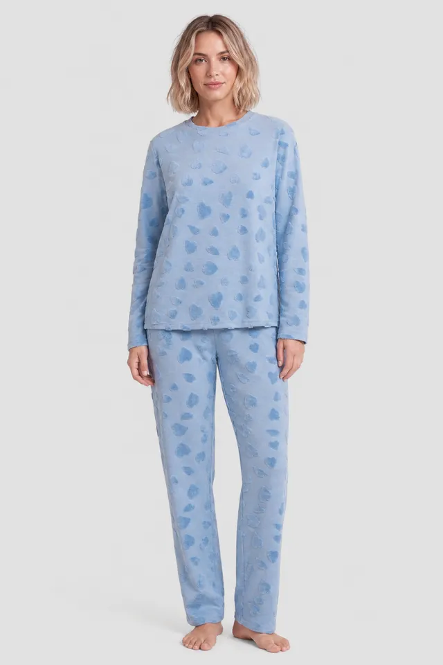 r-sch-be-happy-hausanzug-frottee-jacquard-damen-blau-baumwolle image 1