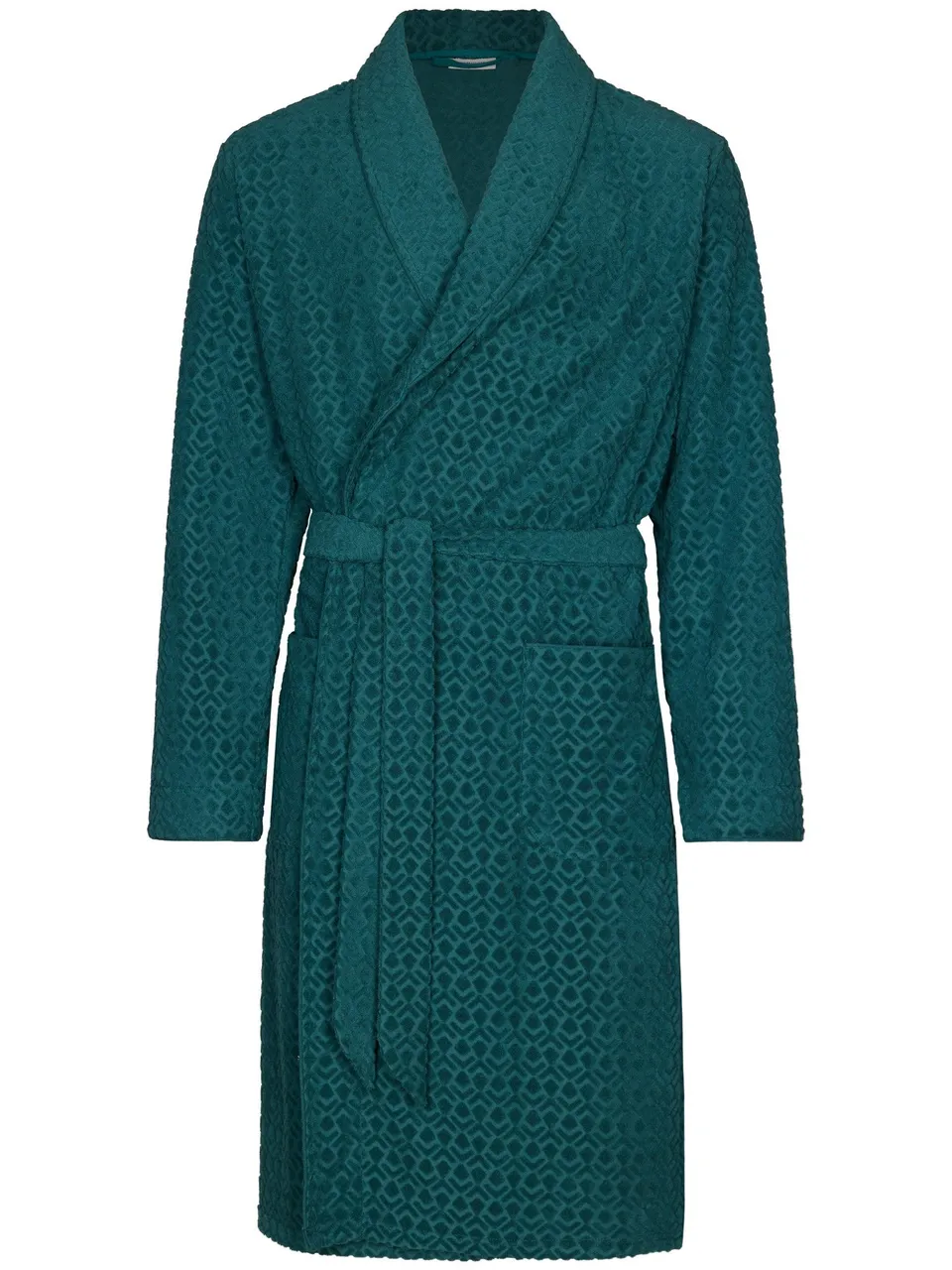 pastunette-green-motion-bademantel-petrol-jacquard image 1