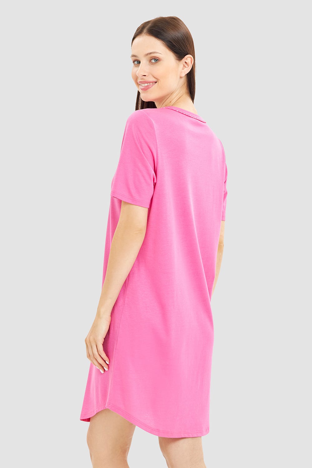 r-sch-be-happy-nachthemd-knielang-pink-print-kurzarm image 3