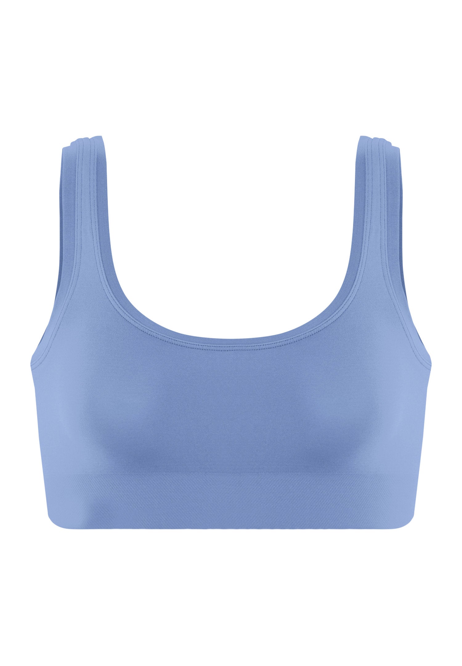 hanro-touch-feeling-crop-top-bluebird-microfaser-bustier image 1