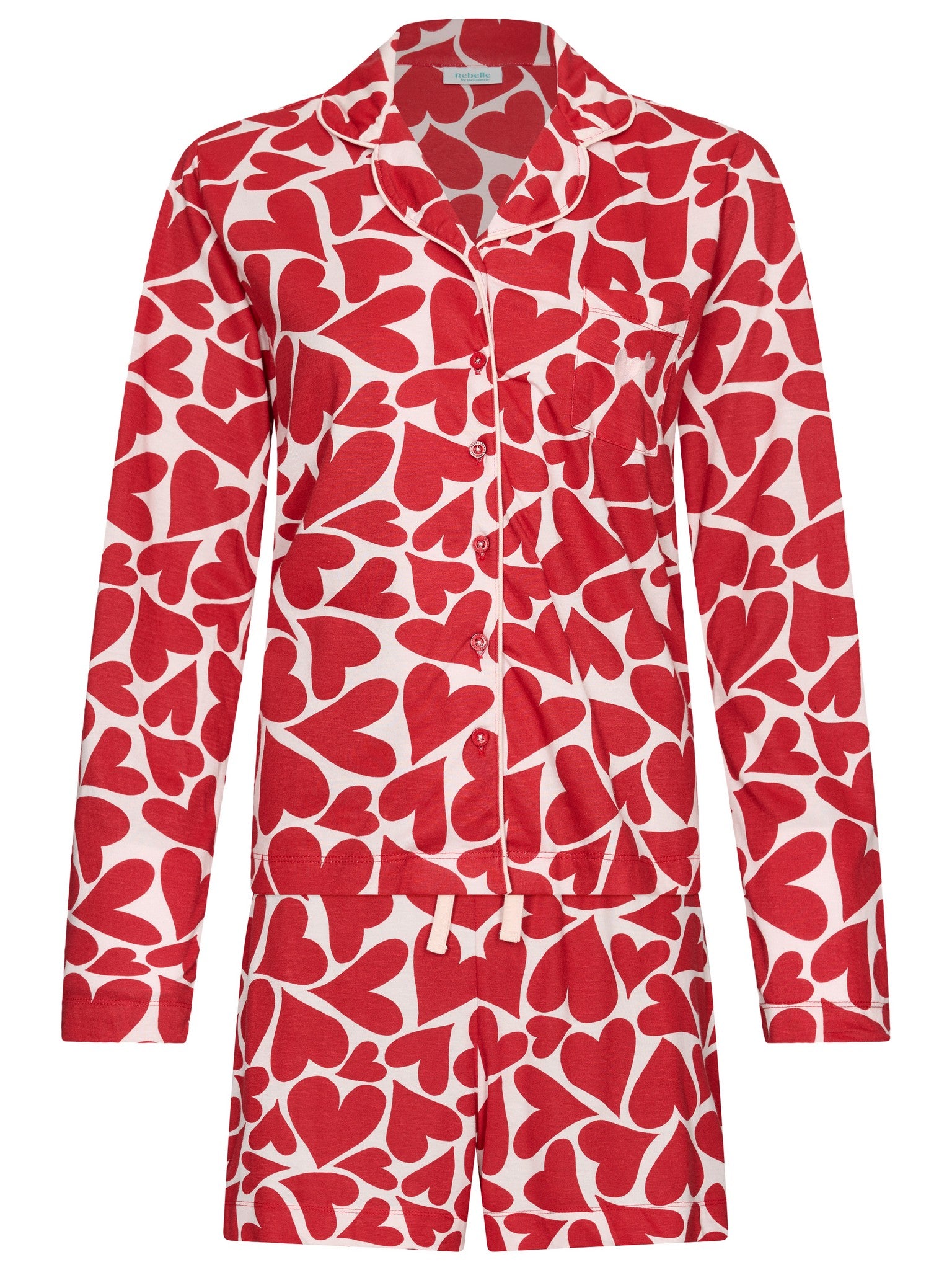 myrebelle-endless-love-shortama-rot-herzen-bio-baumwolle image 2