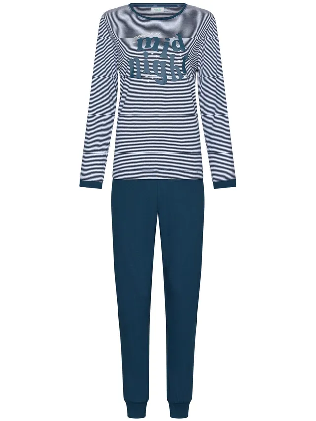 myrebelle-snowy-sparkles-pyjama-blau-bio-baumwolle image 1