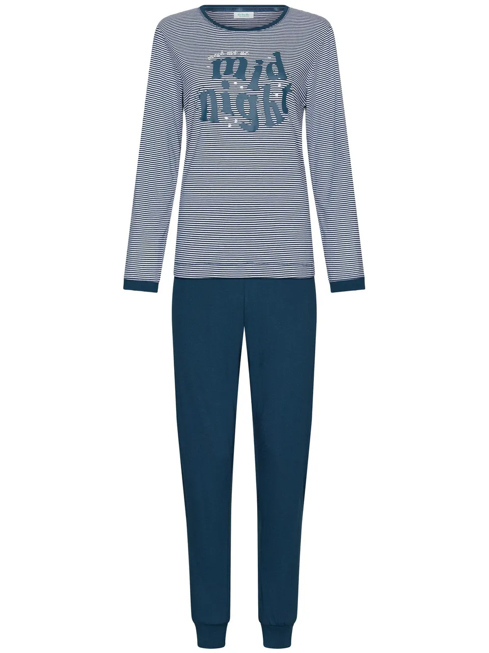 myrebelle-snowy-sparkles-pyjama-blau-bio-baumwolle image 1