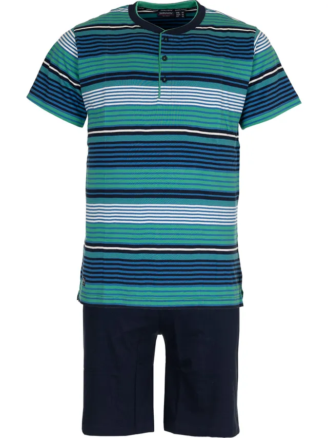 pastunette-shortama-gr-n-gestreift-shorts-baumwolle image 1