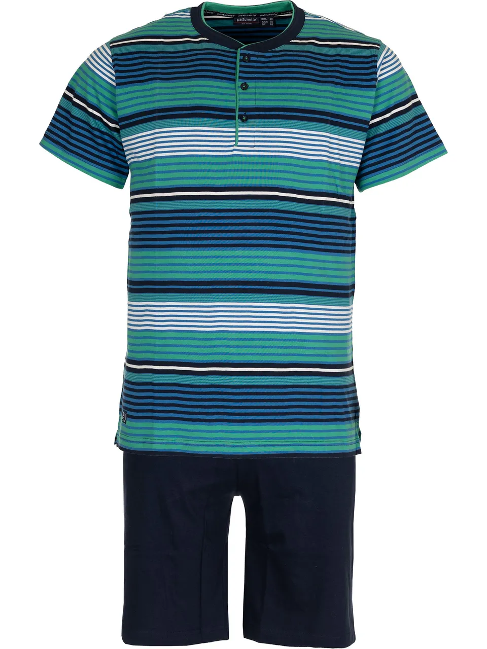 pastunette-shortama-gr-n-gestreift-shorts-baumwolle image 1