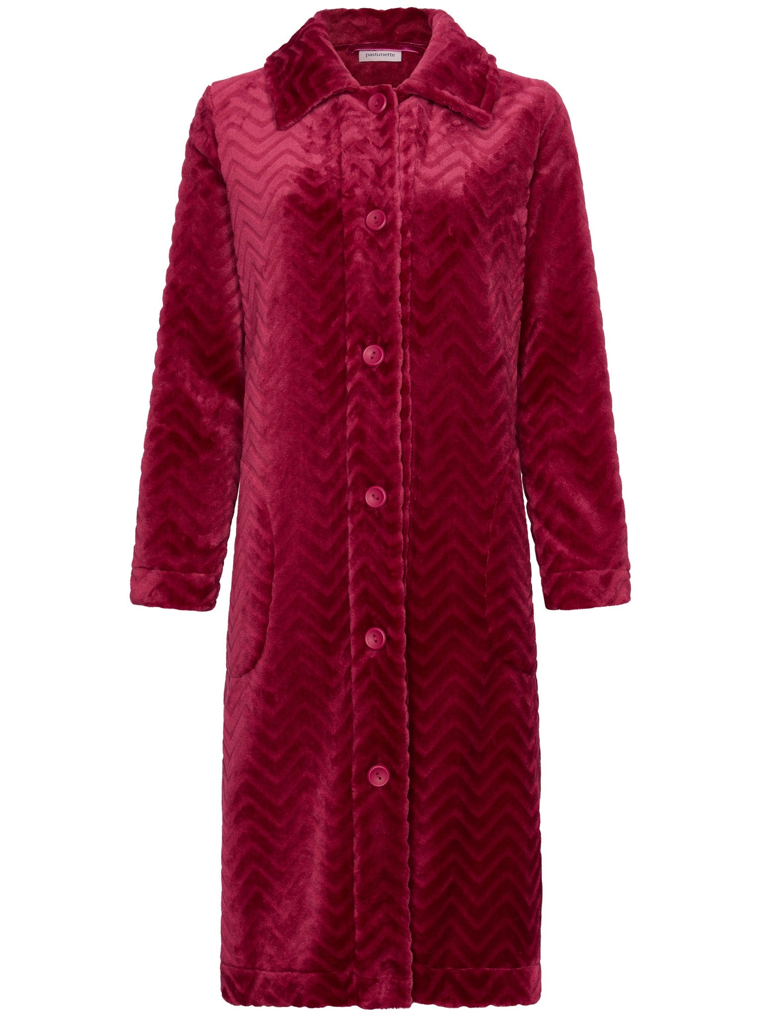 pastunette-rosewood-comfort-morgenmantel-rot-fleece image 1