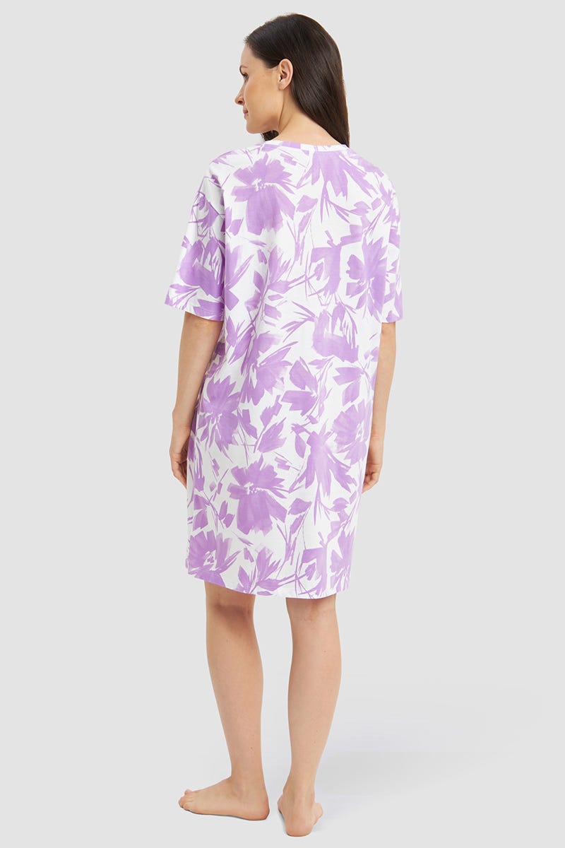 r-sch-be-happy-nachthemd-kurz-blumendruck-nachthemd-violett image 3