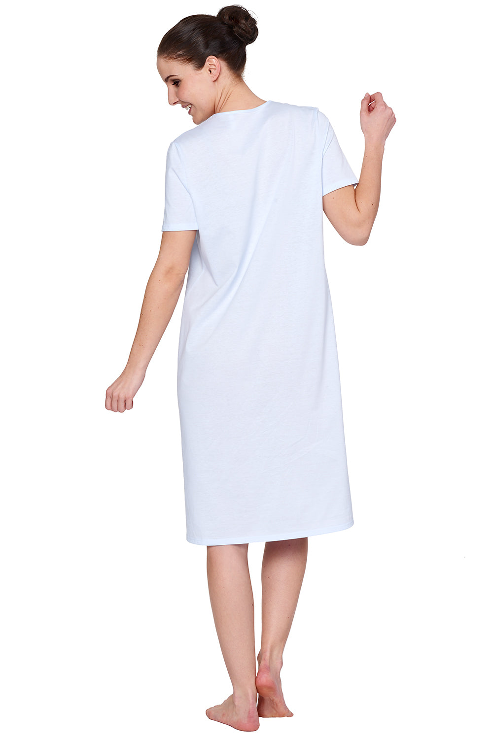 r-sch-be-happy-nachthemd-kurzarm-blau-baumwolle image 3
