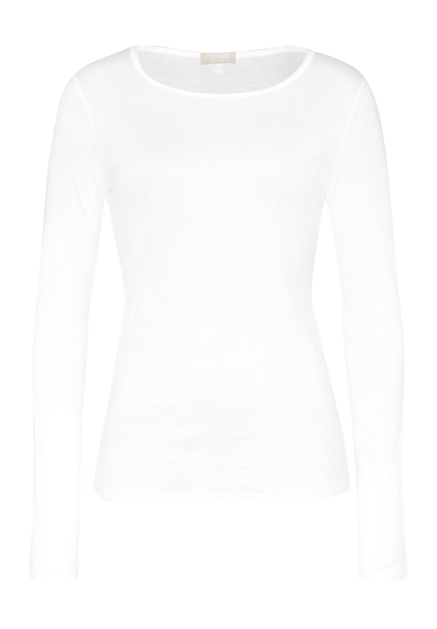 hanro-ultralight-langarmshirt-wei-baumwolle-pima image 1