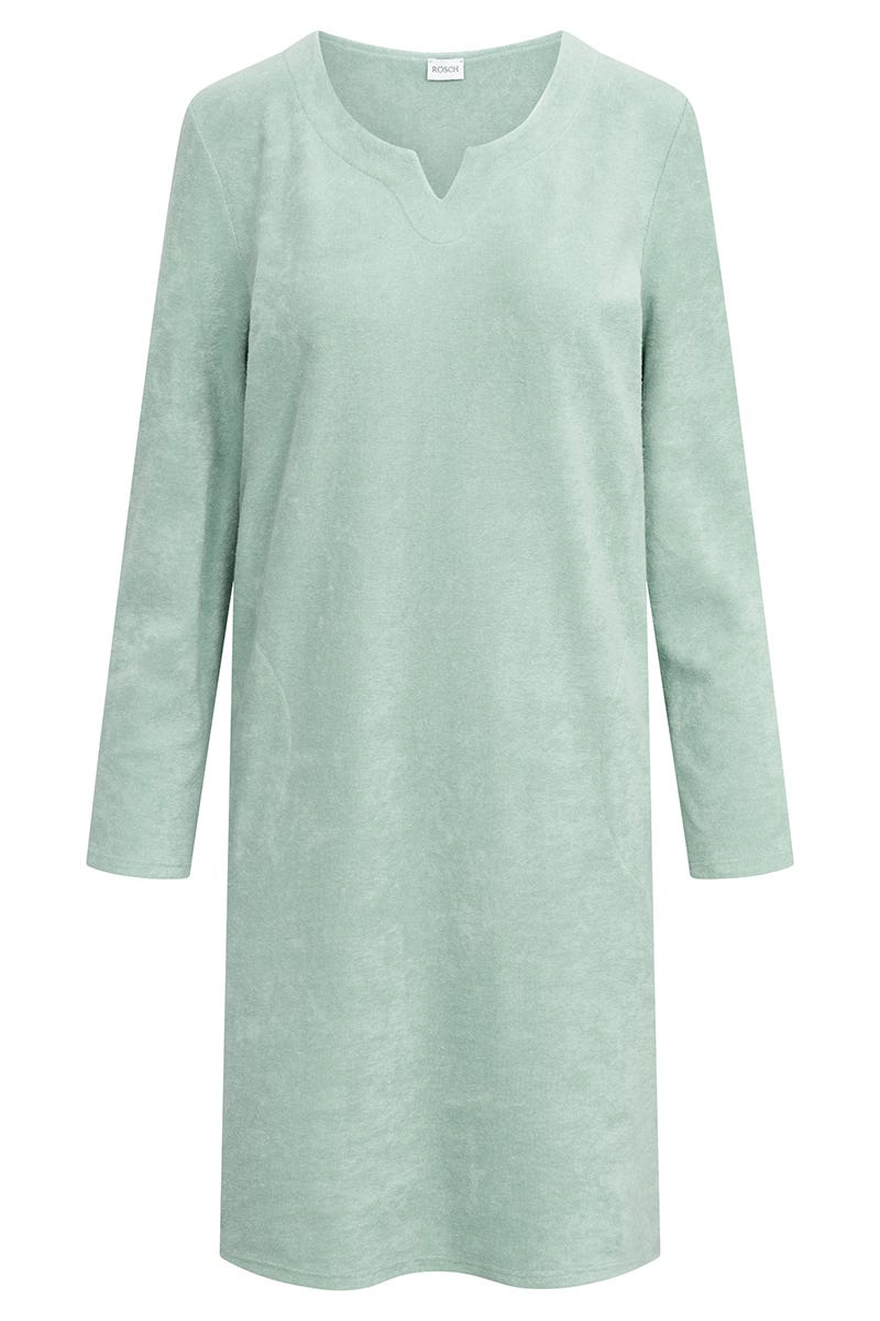r-sch-be-happy-hauskleid-loungewear-gr-n-frottee-langarm image 2
