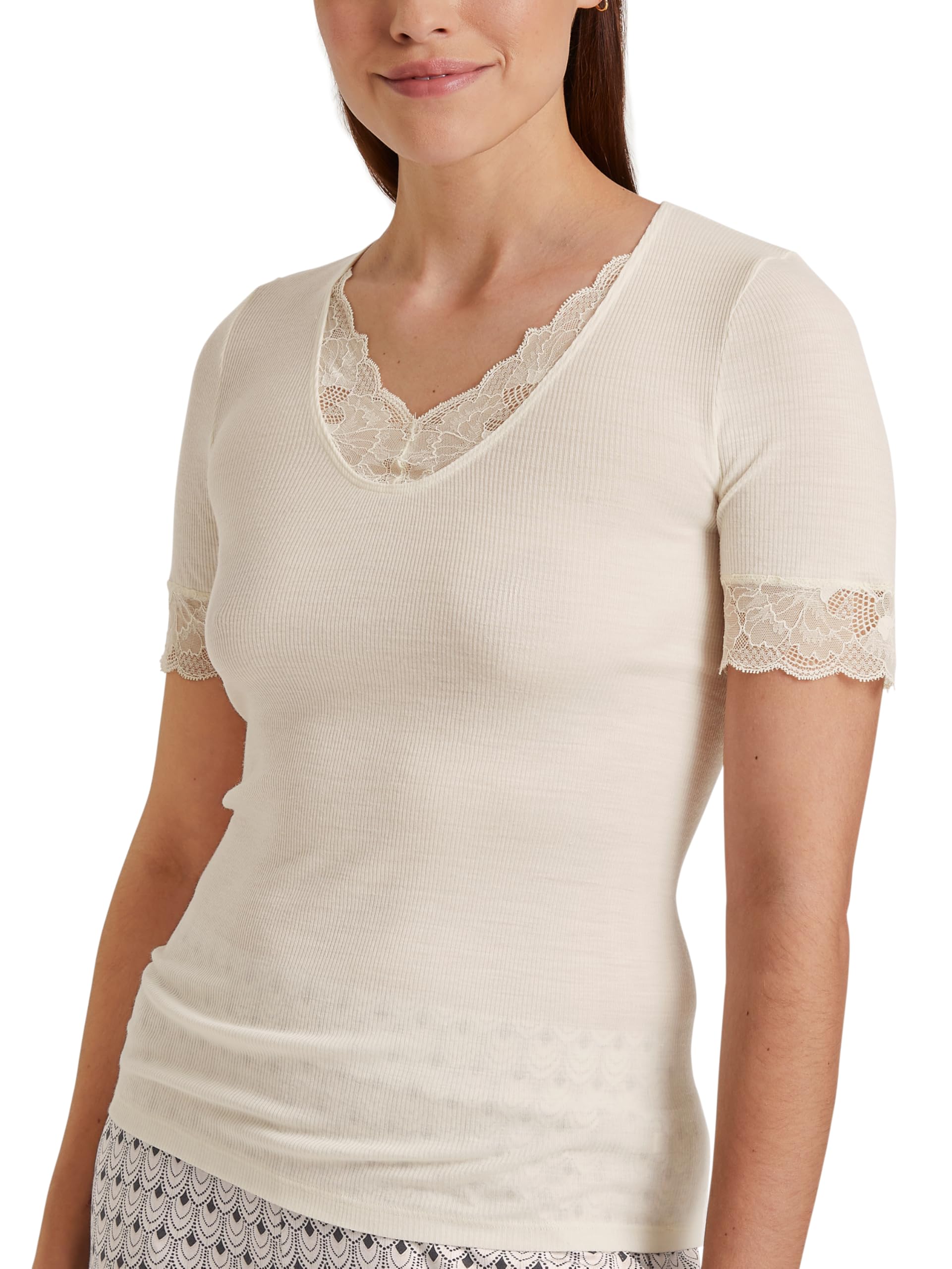 calida-silky-wool-glam-t-shirt-kurzarm-cream-48-50 image 1