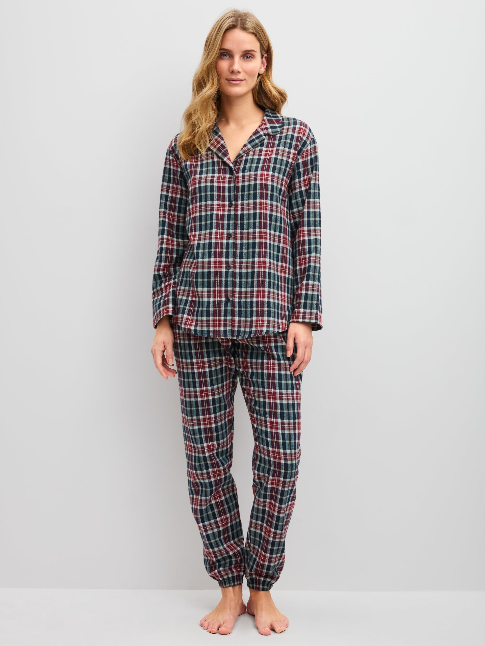 calida-holiday-dreams-flanell-pyjamaset-boyfriend-look-damen image 2