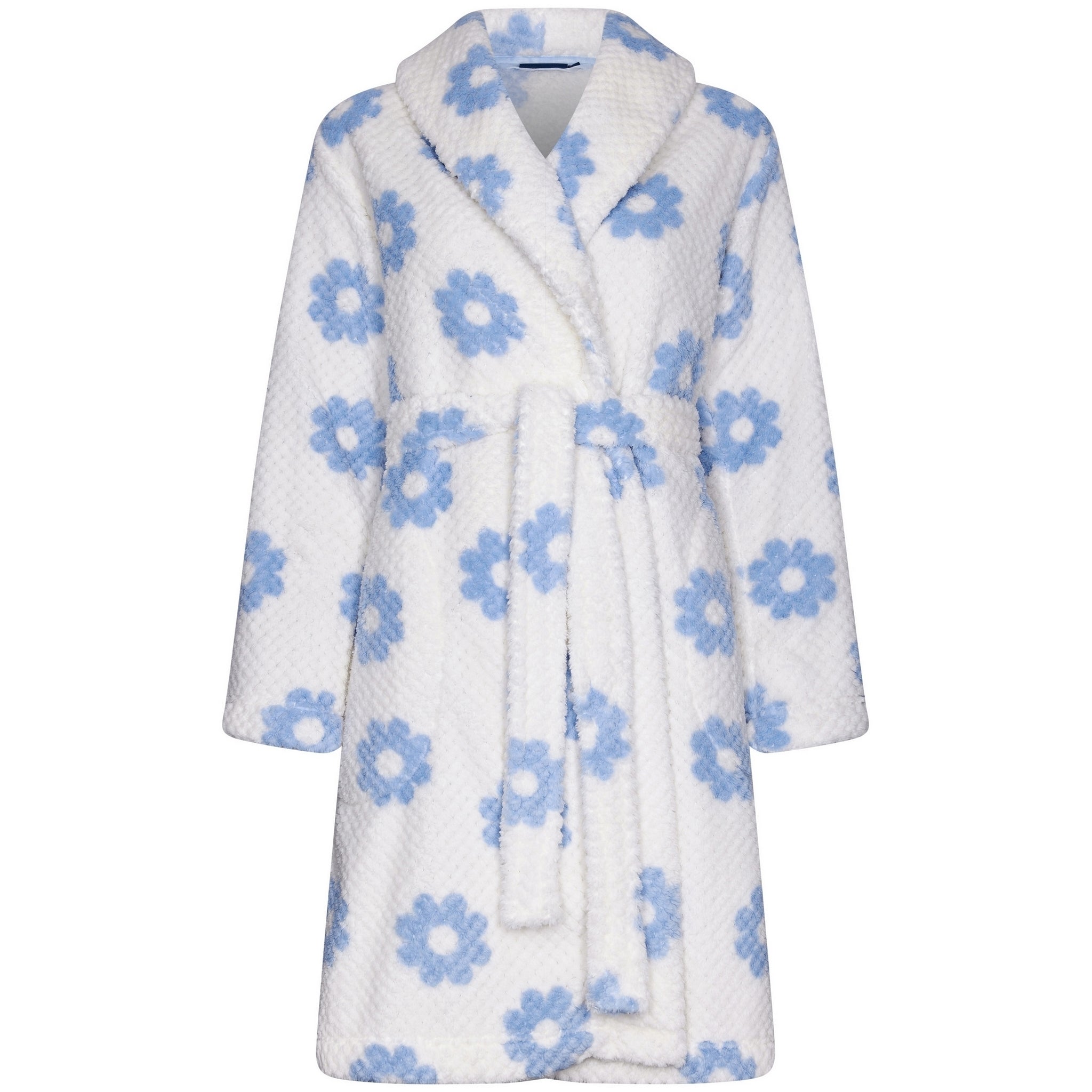 rebelle-ice-flowers-morgenmantel-ecru-fleece-blumen image 1