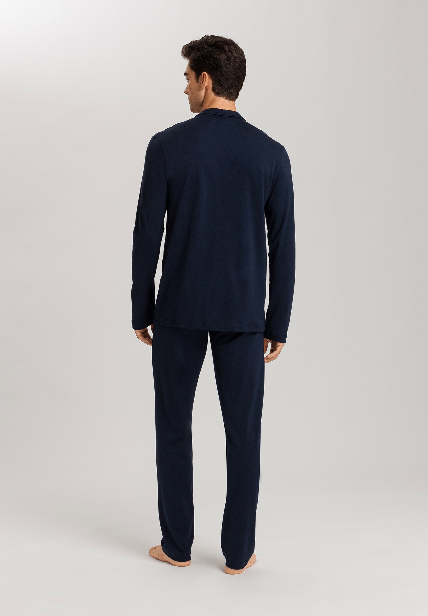 hanro-night-day-pyjama-deep-navy-baumwolle-langarm-herren image 4