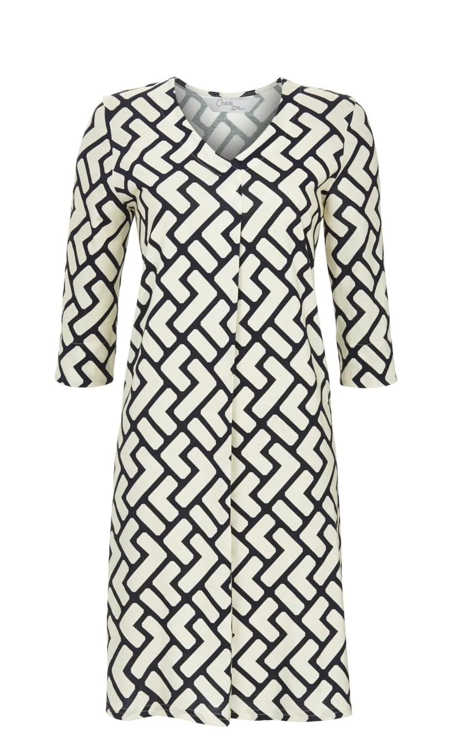 ringella-cherie-line-freizeitkleid-v-ausschnitt-3-4-arm-muster image 1