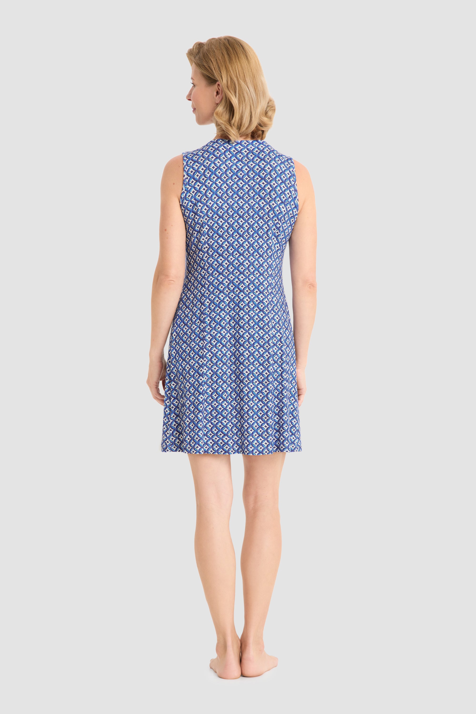 r-sch-be-happy-strandkleid-kurz-blau-minimal-druck image 3
