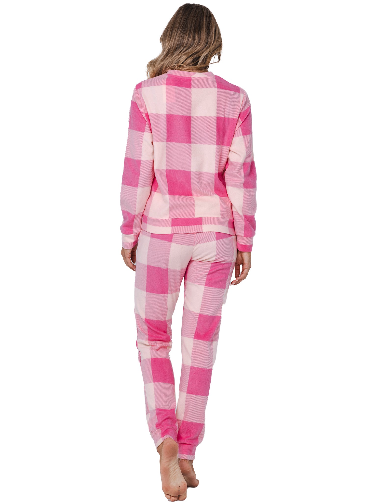 rebelle-cin-cin-pyjama-rosa-kariert-polar-fleece image 4
