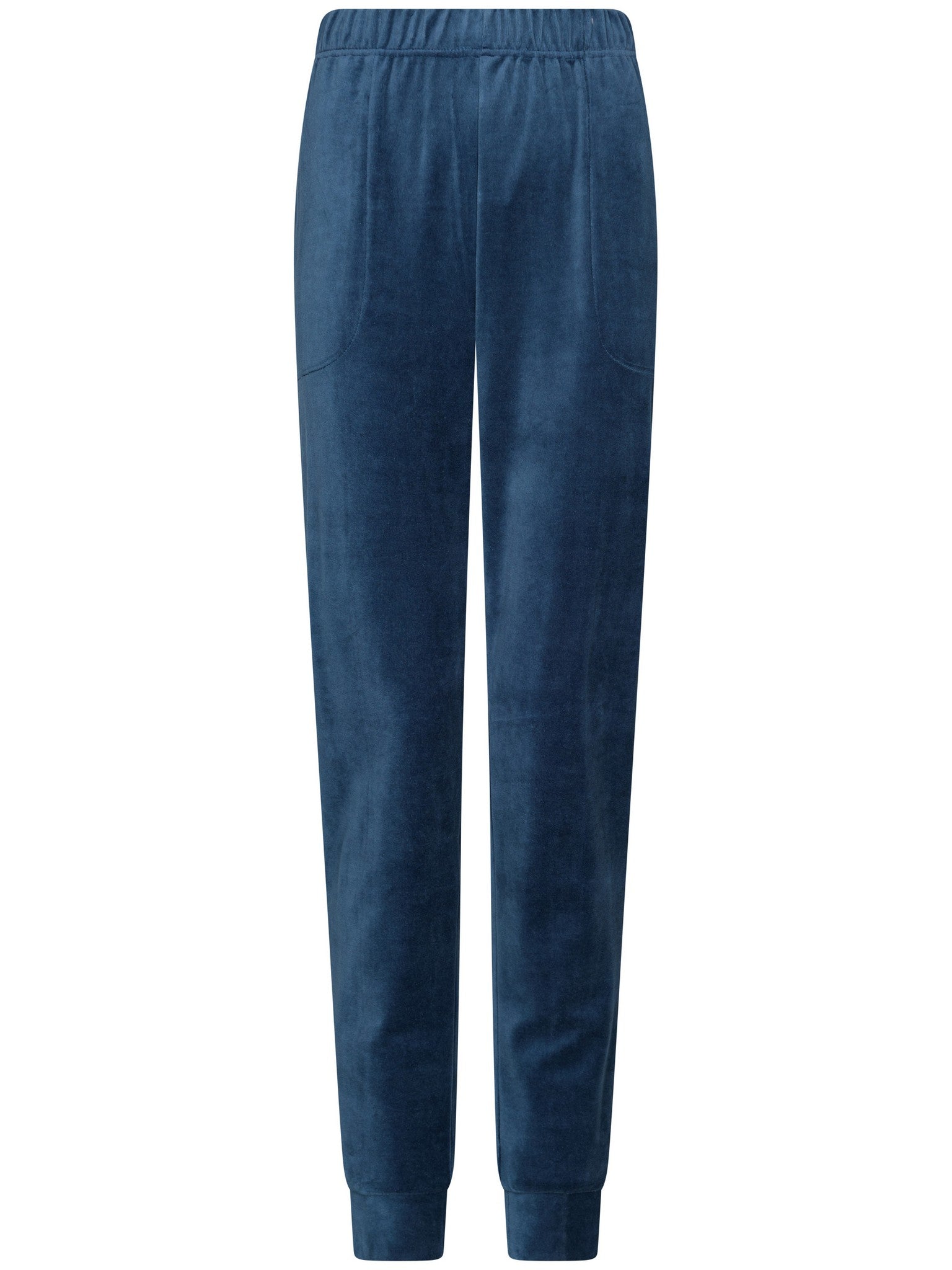 pastunette-nordic-bloom-pyjama-damen-blau-velours-gestreift image 6
