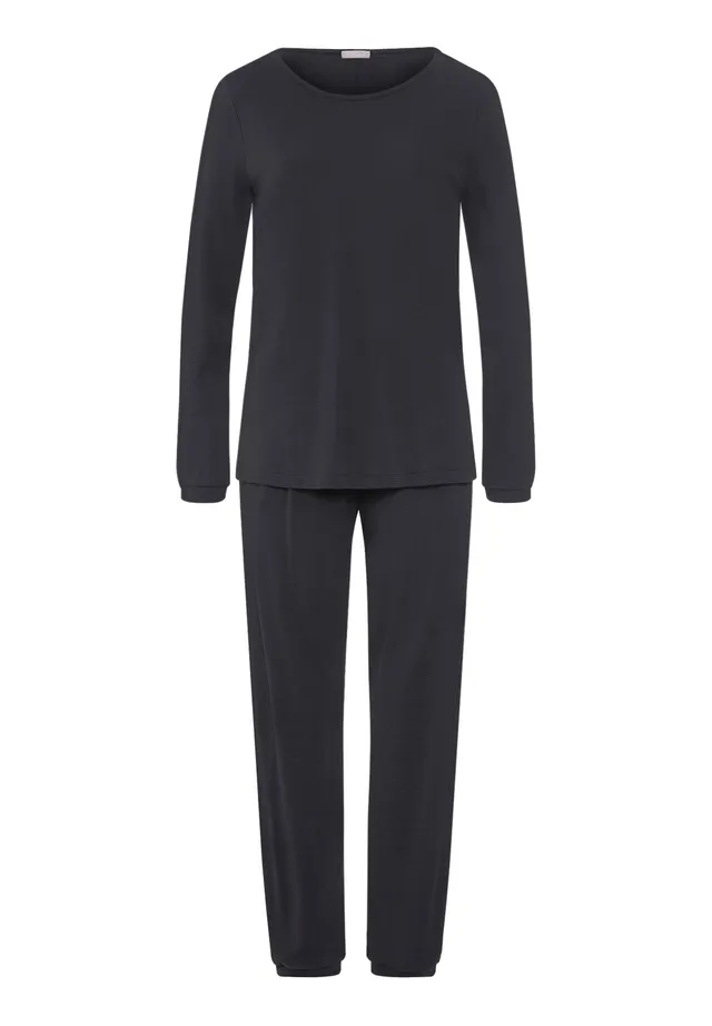hanro-franca-pyjama-lang-phantom-baumwolle-damen image 1