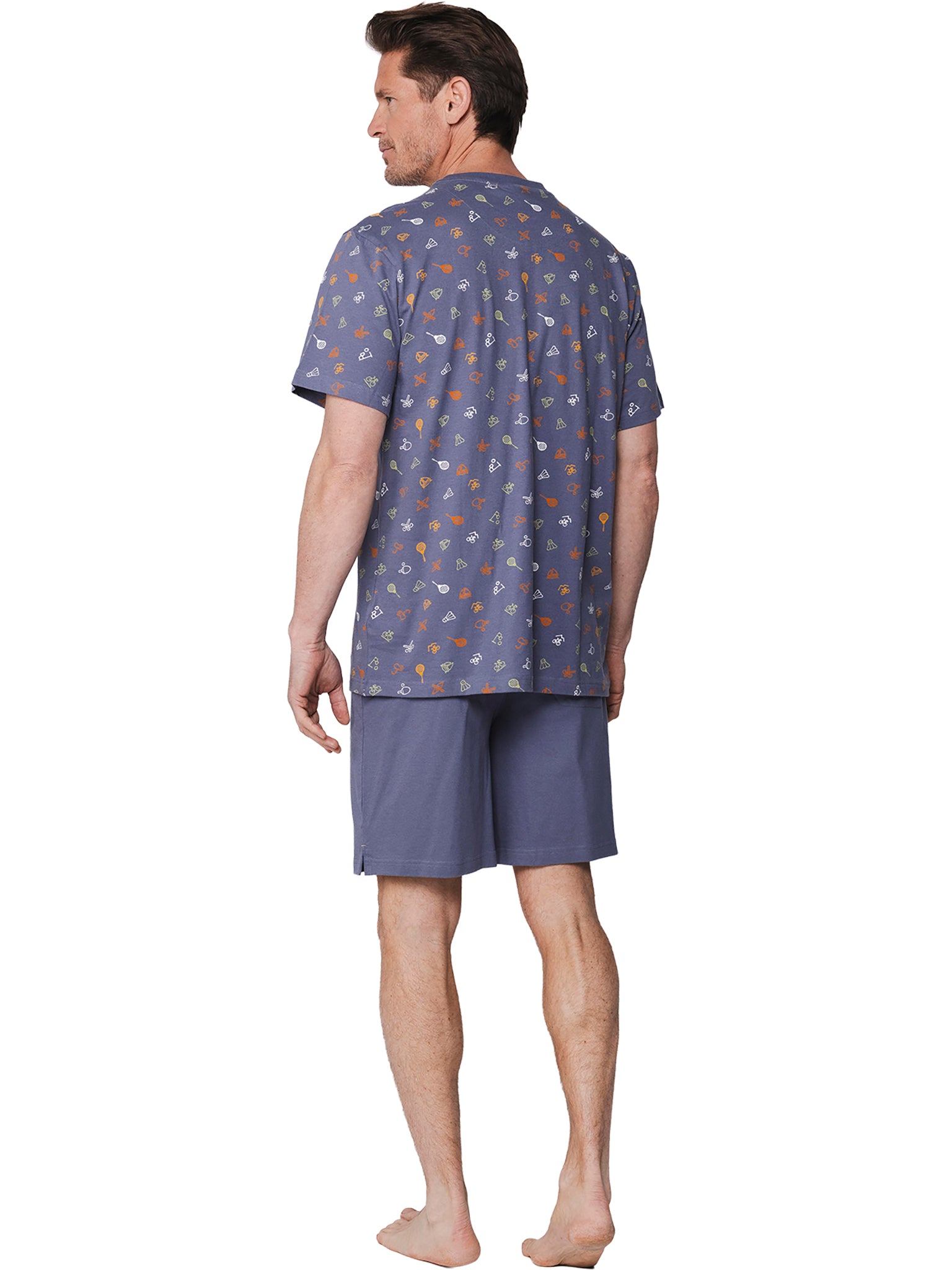 pastunette-sporty-shortama-schlafanzug-grau-100-baumwolle image 4