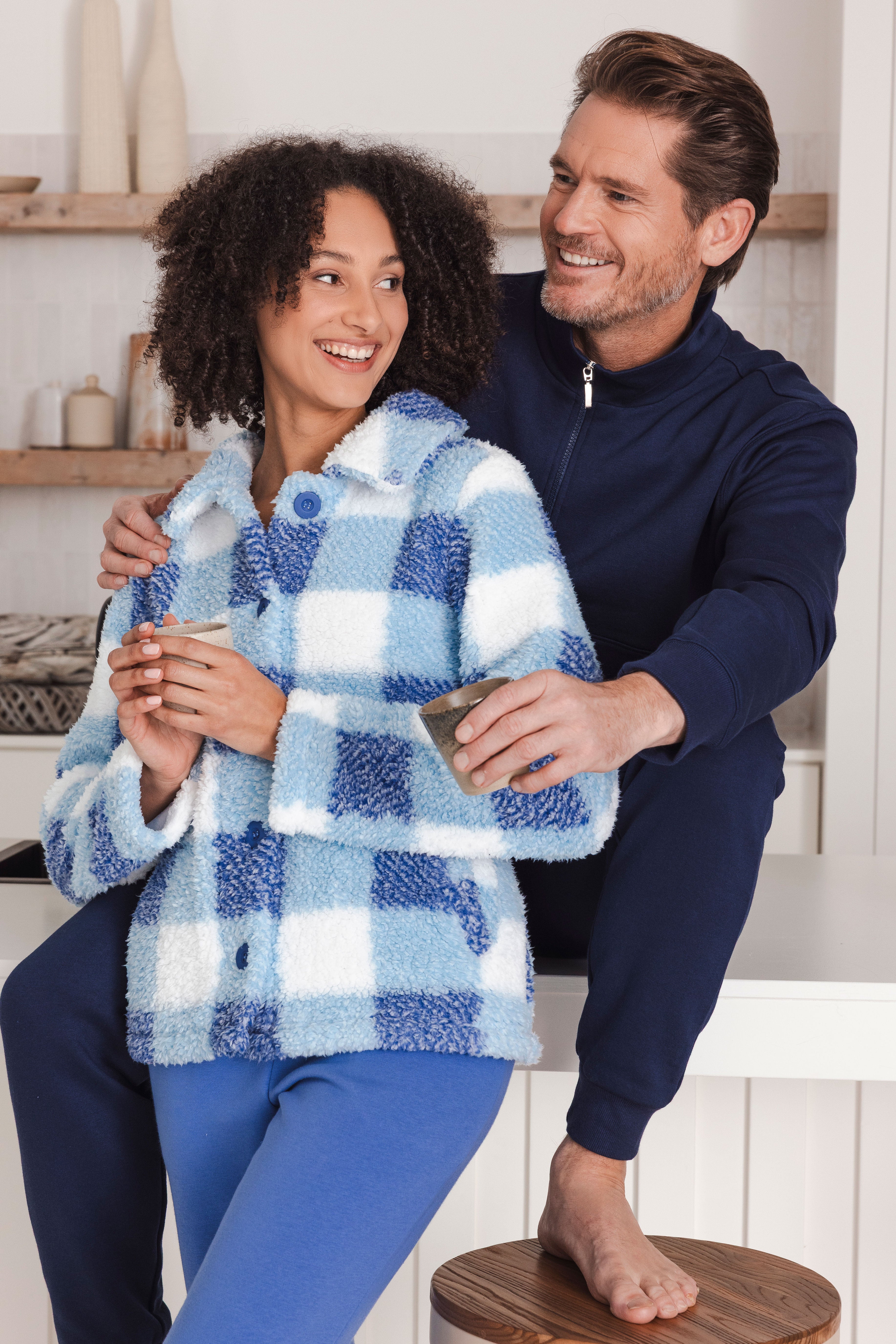 pastunette-rebelle-frozen-sky-hausanzug-blau-kariert-fleece image 7