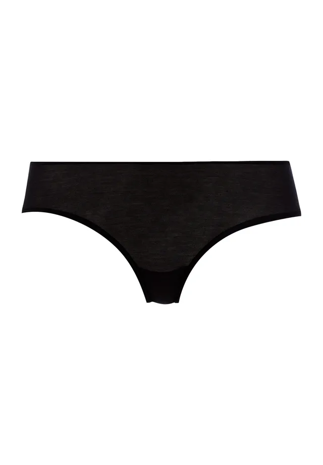 hanro-ultralight-midi-briefs-damenslip-schwarz-baumwolle image 1
