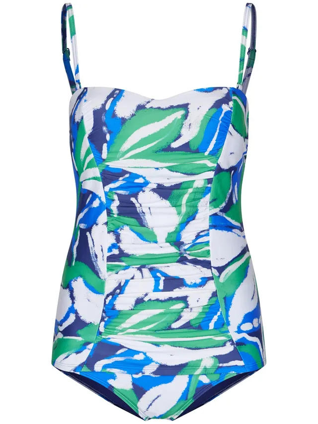 pastunette-aqua-flora-tankini-blau-bandeau-softcups image 1