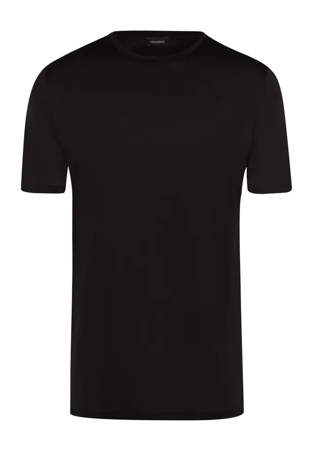 hanro-cotton-sporty-s-slv-shirt-t-shirt-schwarz-baumwolle image 1