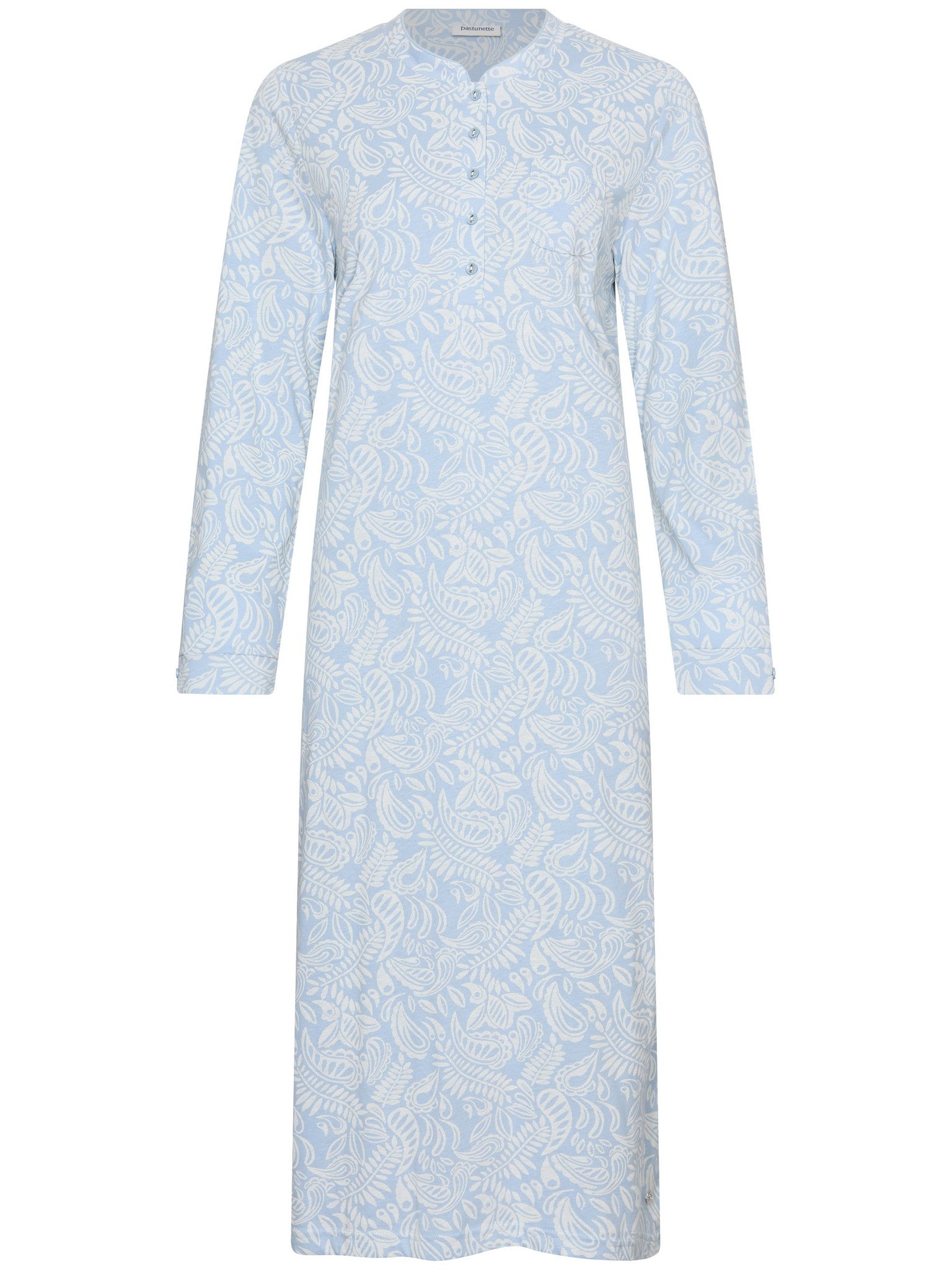 pastunette-soft-paisley-nachthemd-hellblau-baumwolle image 1