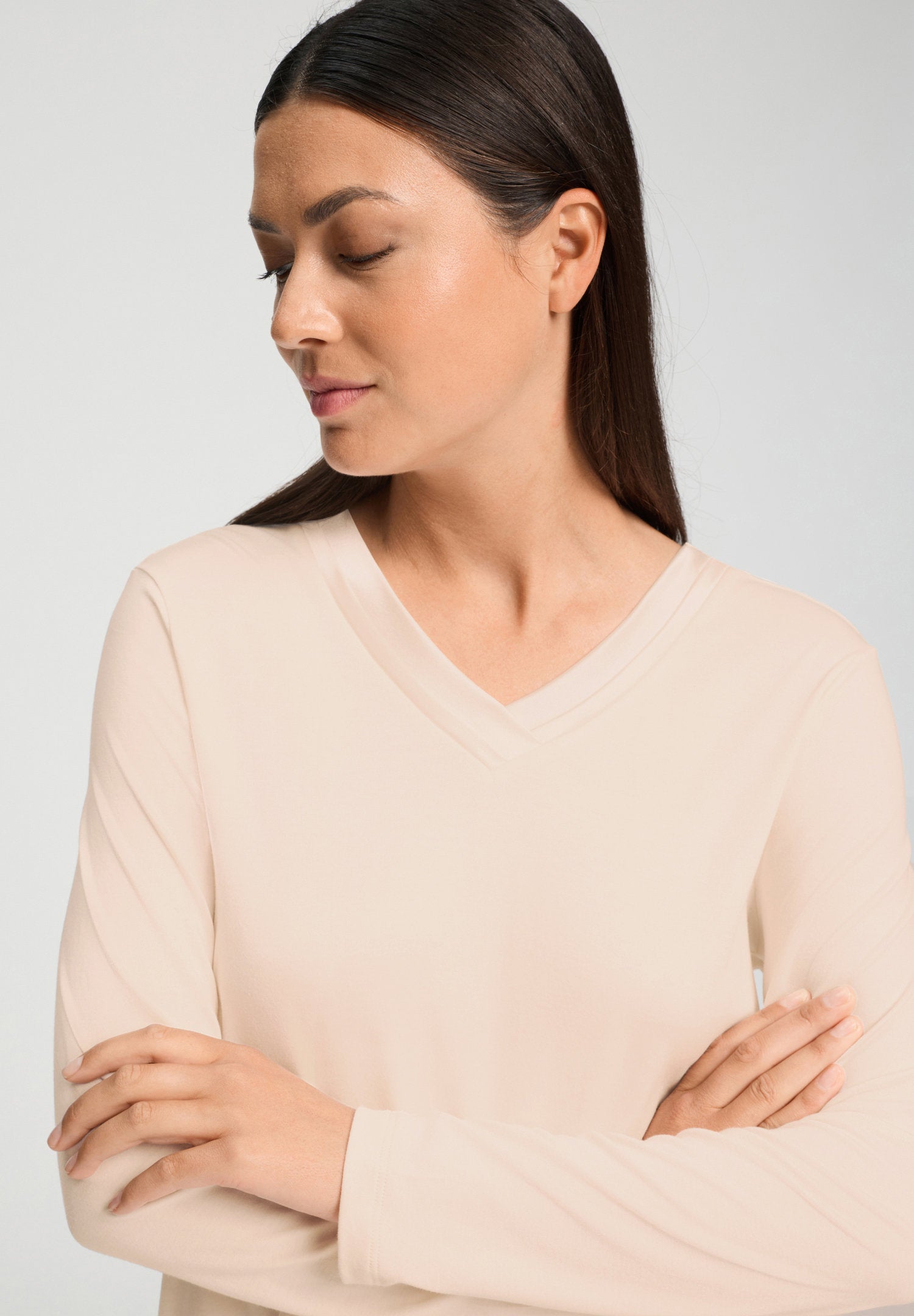 hanro-tyra-l-slv-pajama-schlafanzug-creamy-glass-seide image 5