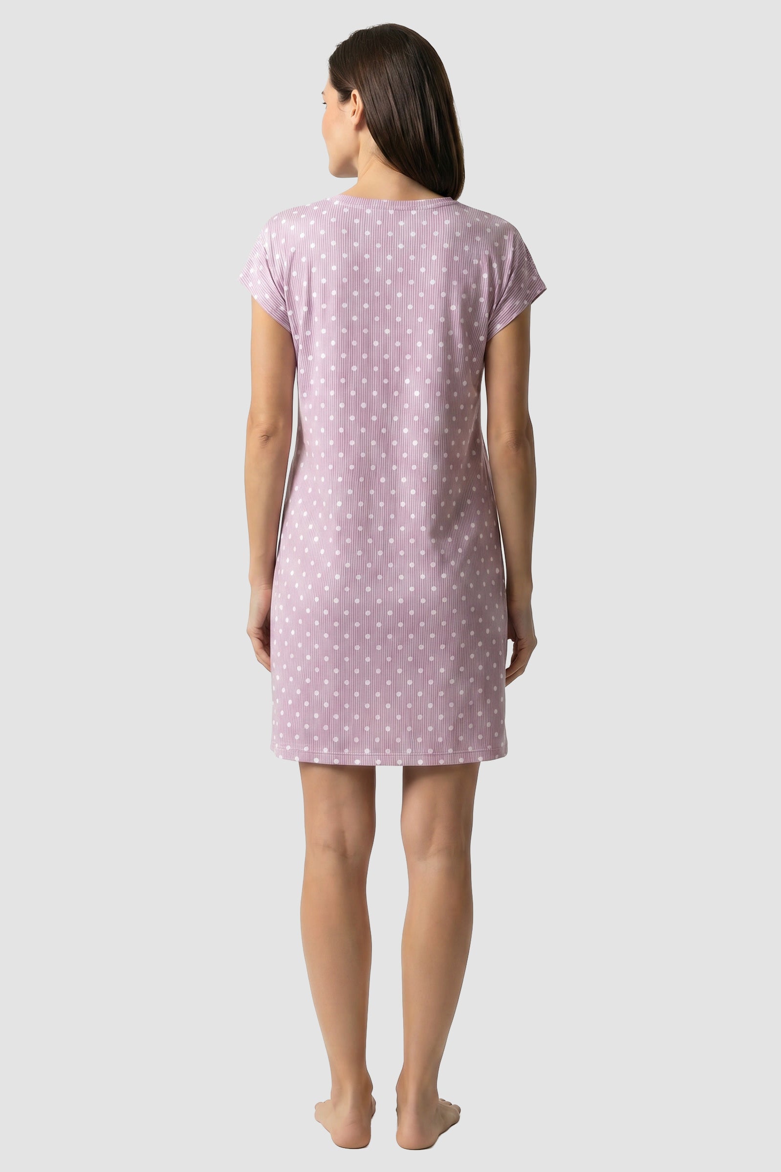 r-sch-be-happy-nachthemd-kurz-punktedruck-rosa-baumwolle image 3