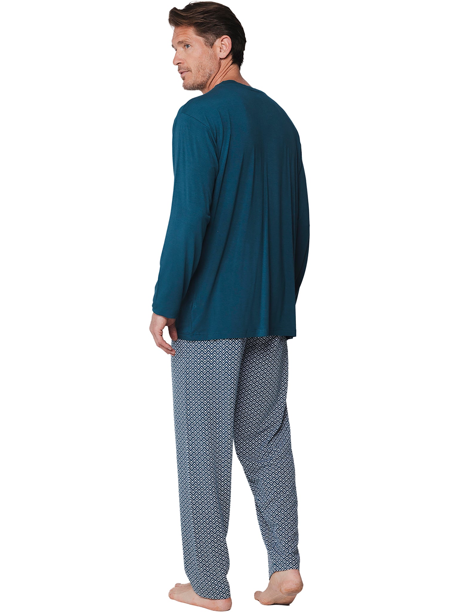 robson-pyjama-petrol-bambus-knopfleiste-herren image 4