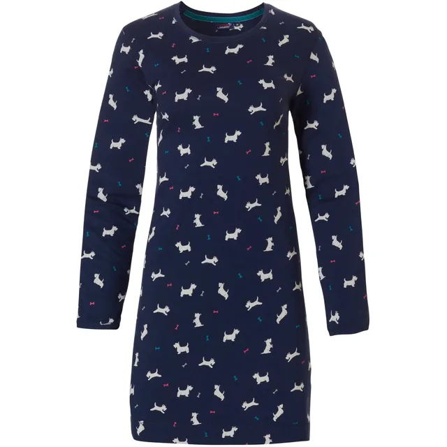rebelle-scottie-nachthemd-blau-hundemotiv-baumwolle image 1