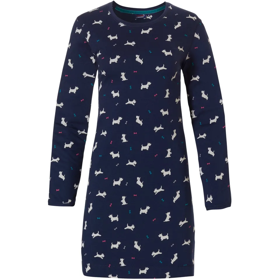 rebelle-scottie-nachthemd-blau-hundemotiv-baumwolle image 1