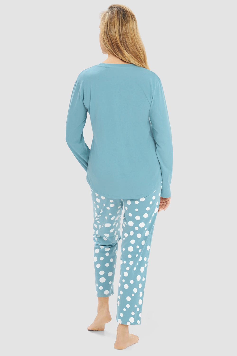 r-sch-be-happy-7-8-pyjama-tupfendruck-schlafanzug-t-rkis image 3