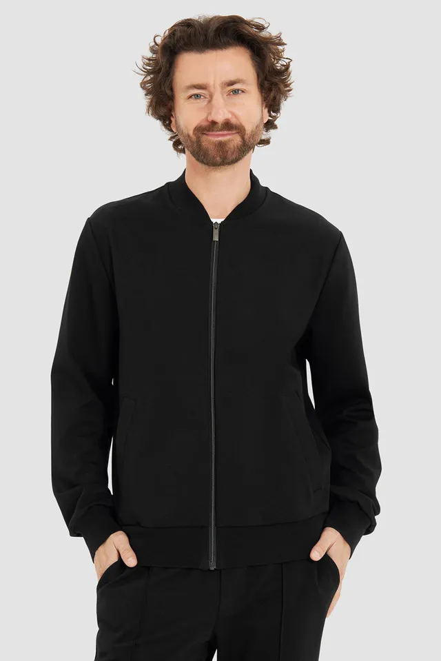r-sch-be-happy-herren-loungejacke-college-schwarz image 1