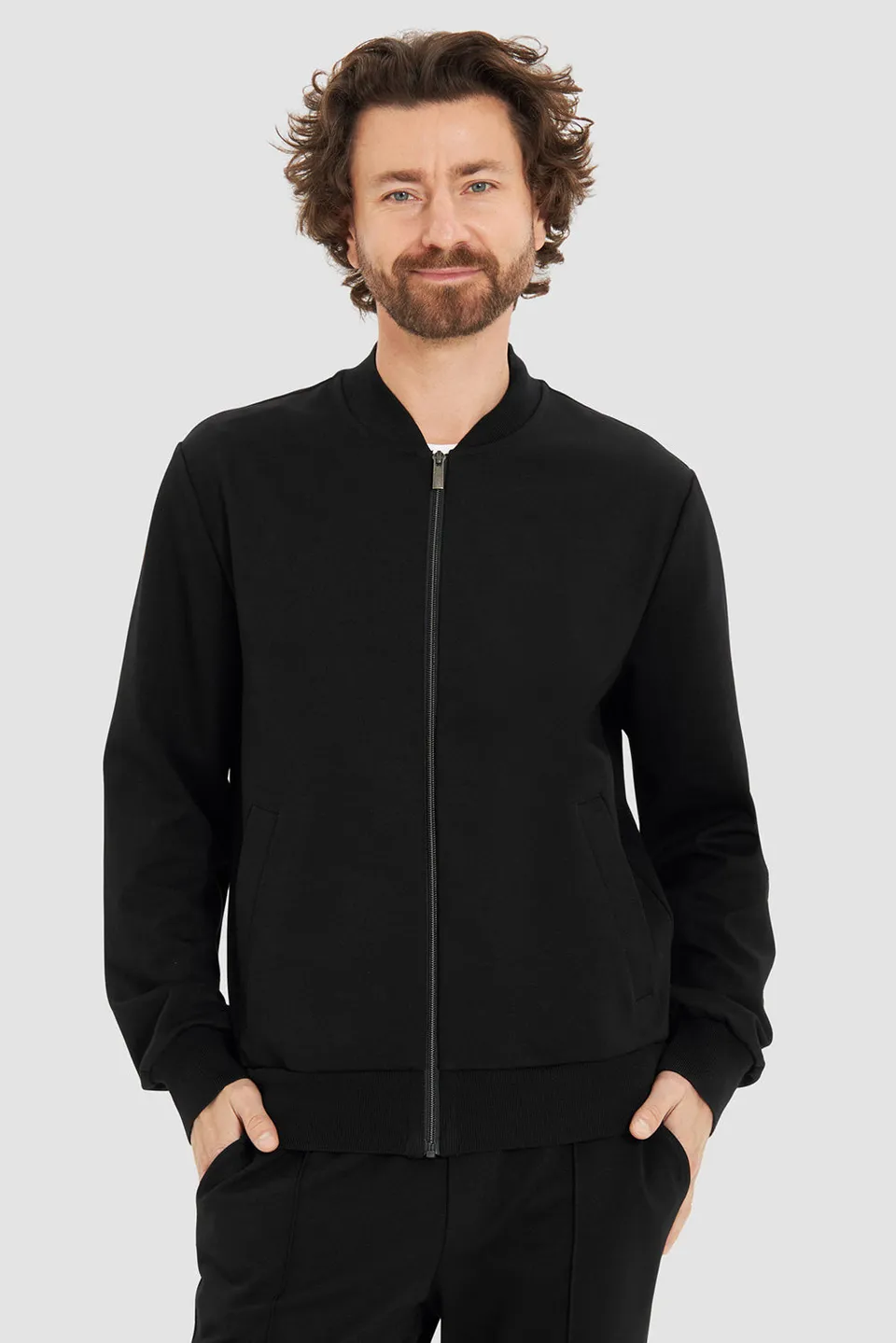 r-sch-be-happy-herren-loungejacke-college-schwarz image 1