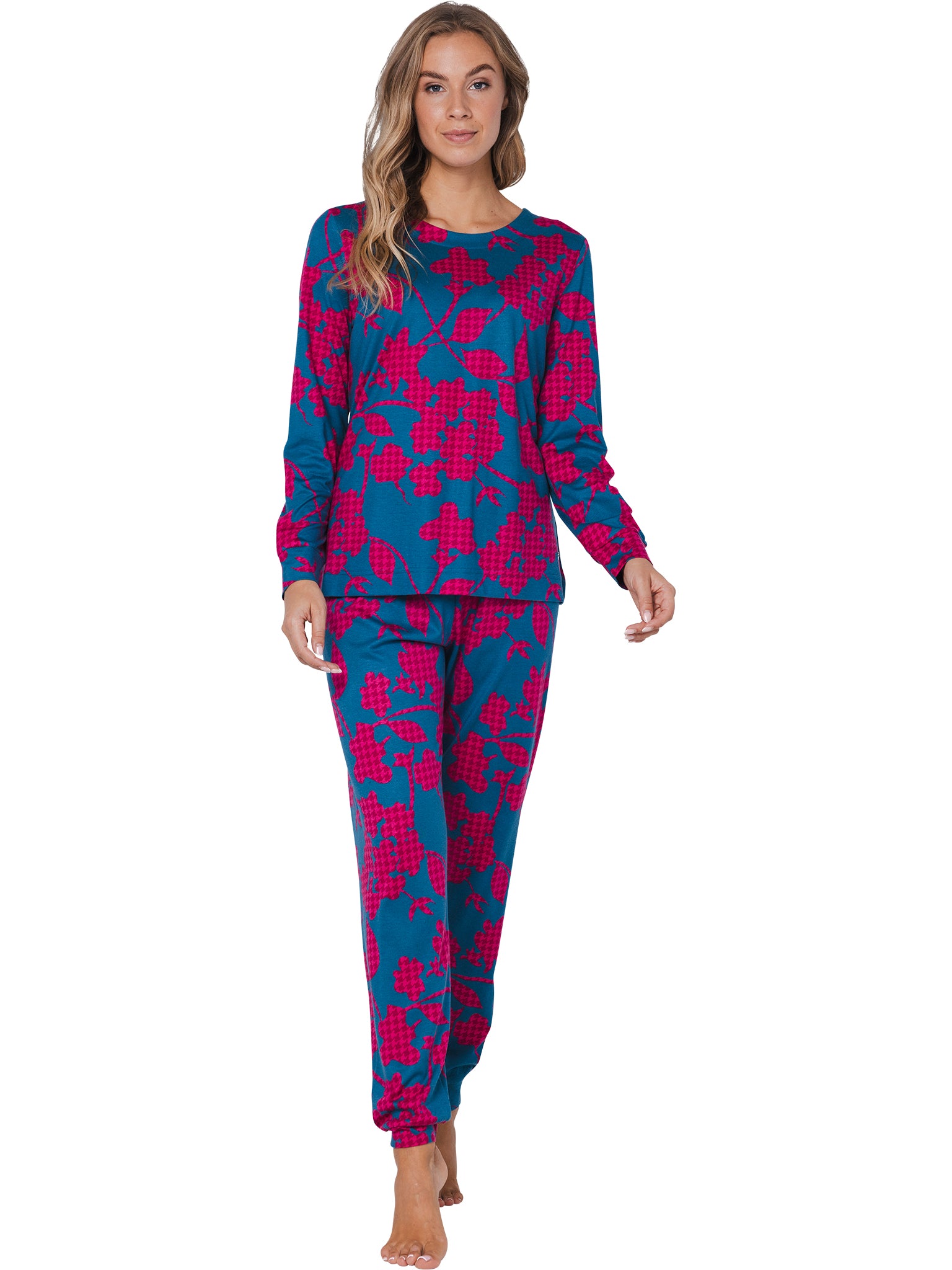 pastunette-sangria-nights-pyjama-gr-n-blumenprint-modal image 3